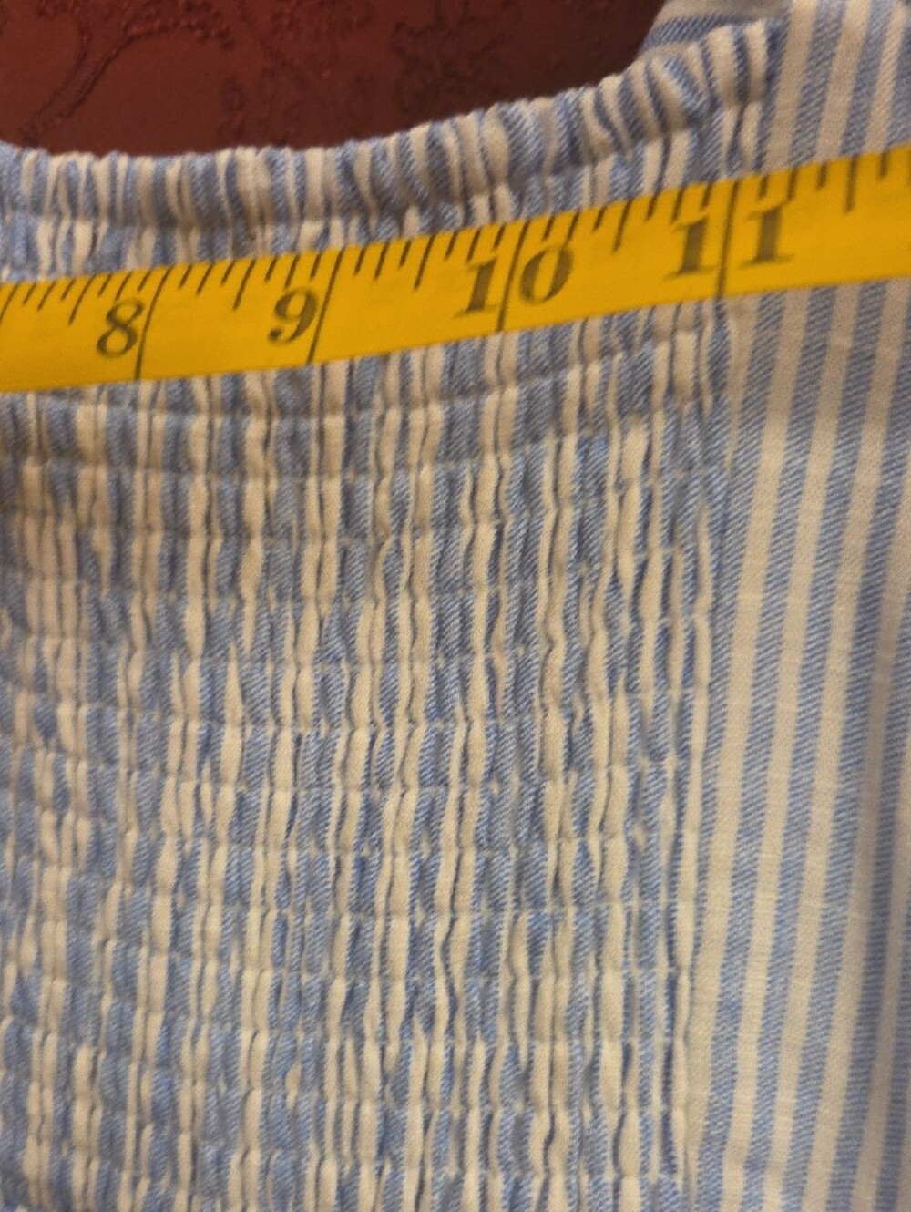 CECILIA NEW YORK Blue and White Striped Tie-Front Midi Sundress - Picture 14 of 16